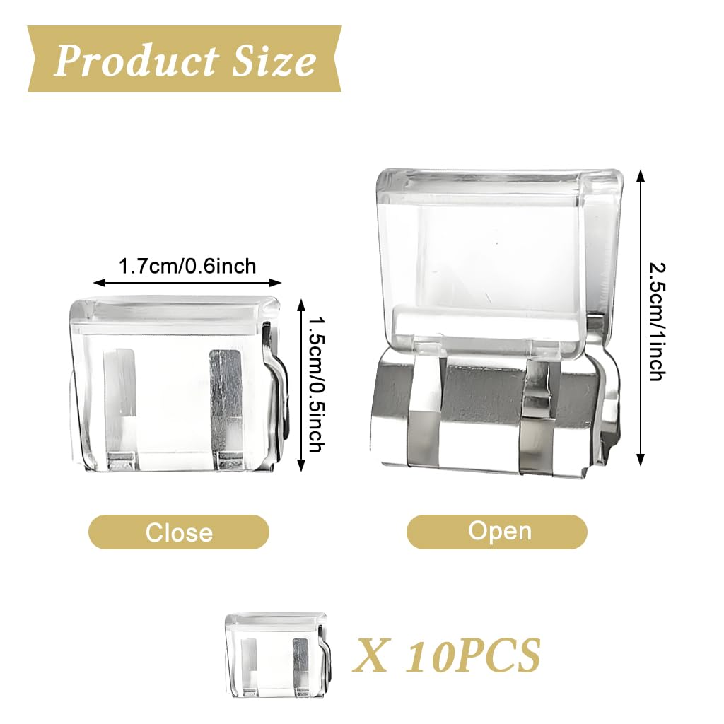 HASTHIP Sliding Window Track Stopper Clips for Child Safety with Screw Lock | 10Pcs PP and Metal