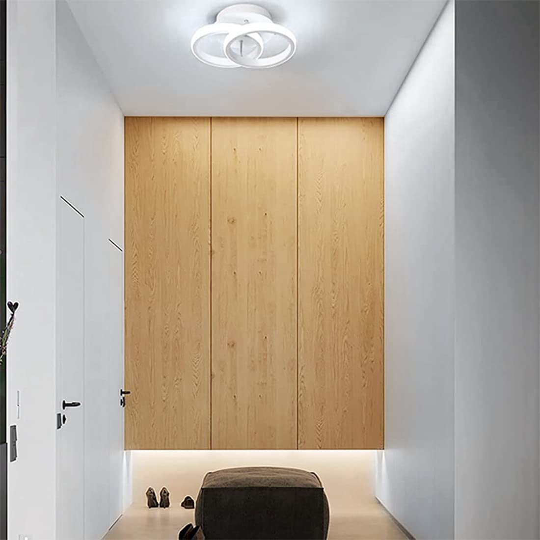 ELEPHANTBOAT Ceiling Light for Living Room featuring 20W LED 6000K White Light | Modern Acrylic Round Lamp for Bedroom and Office Decor