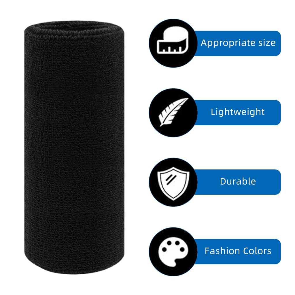 Proberos Sports Wrist Guards for Gym and Running with Moisture-Wicking Terry Fabric | 2 Pcs Stretchable Support