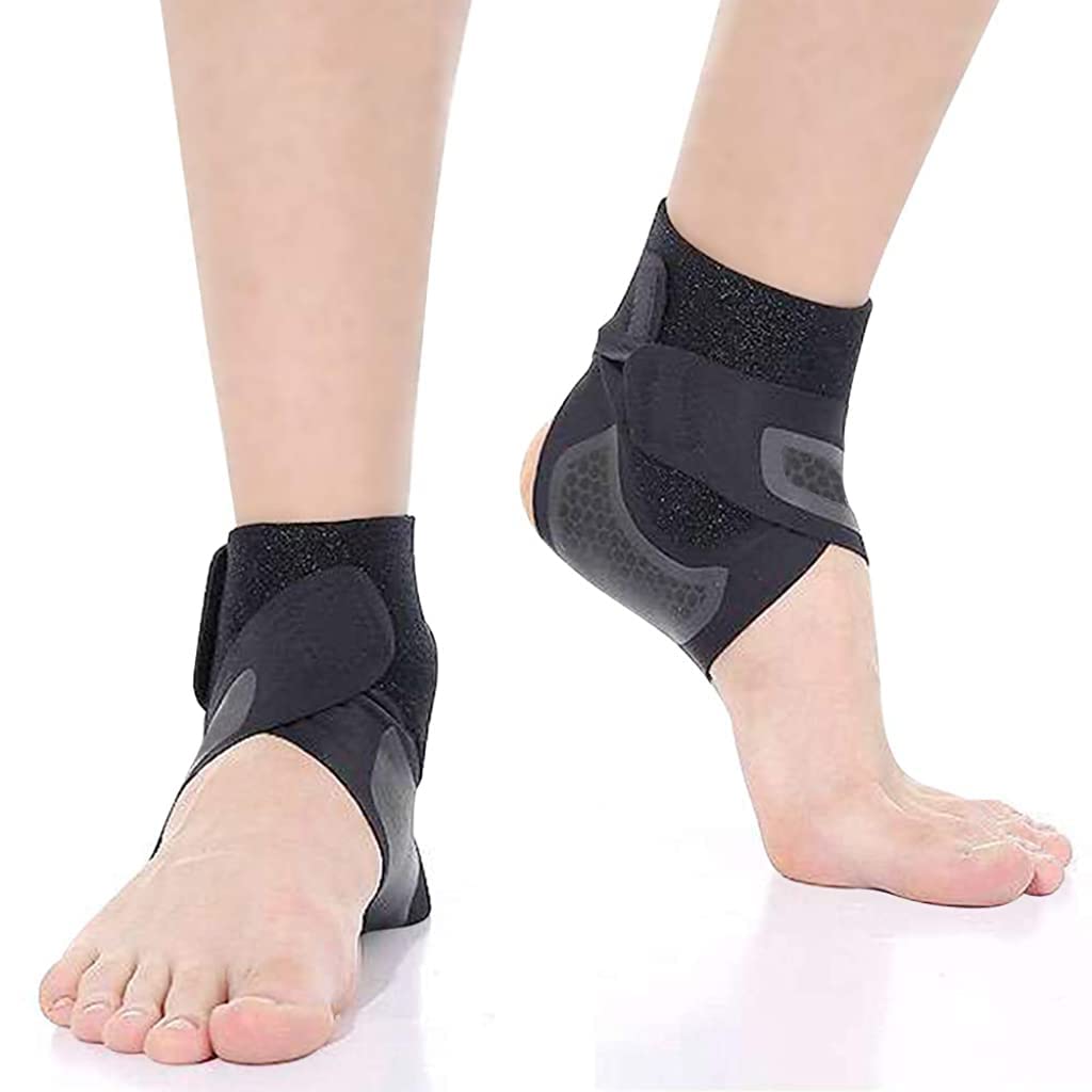 Hannea 1 Pcs Right Foot Breathable Ankle Brace for Sprained Ankle,Stabilize Ligaments,Prevent Re Injury for men & women with Adjustable Wrap