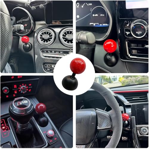 STHIRA Car Start Stop Button Cover for DIY Modification with Red Ball Design | Universal Fit