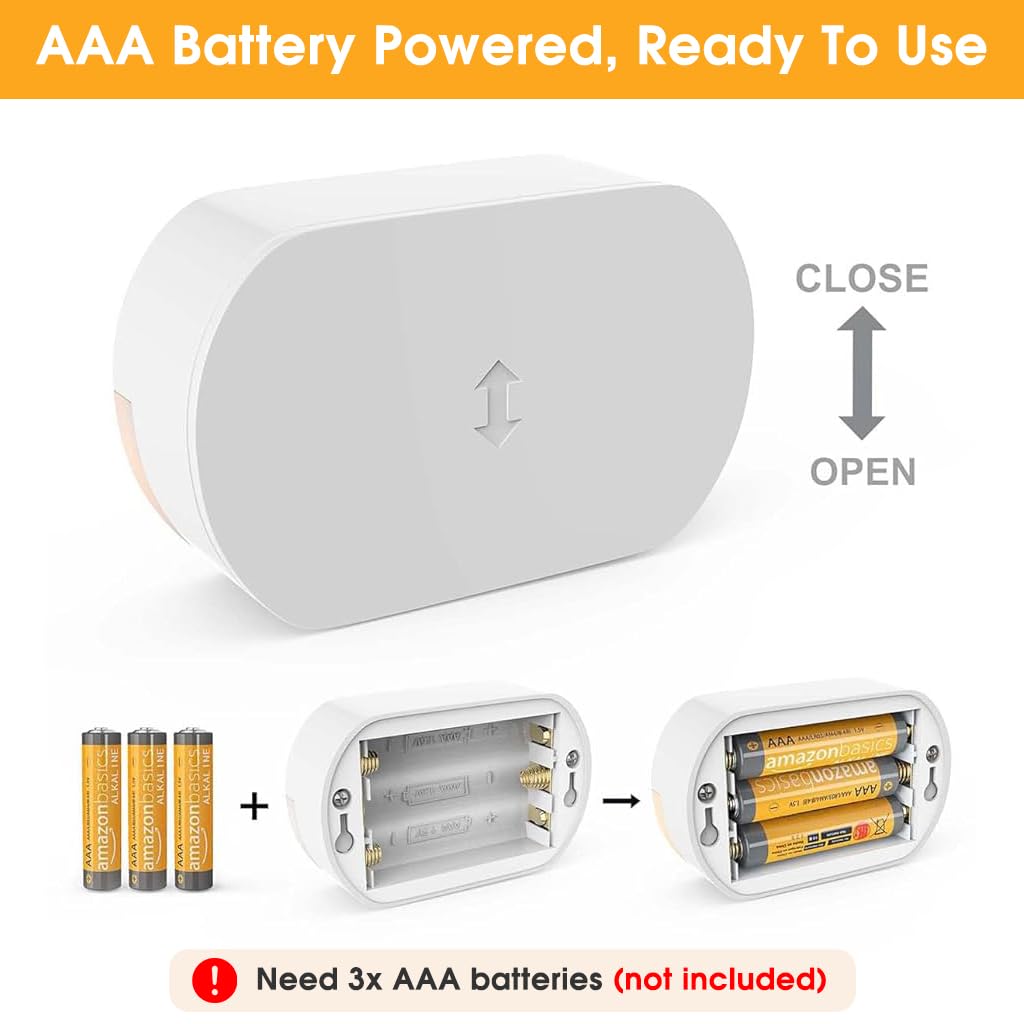 ELEPHANTBOAT Motion Sensor Light for Home with 120° Detection | 4PCS LED Warm Night Lamp