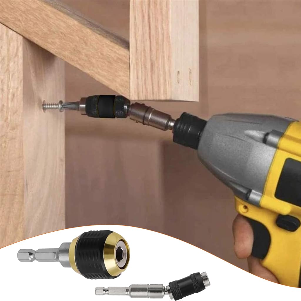 Serplex Flexible Drill Bit Extension Set for DIY and Professional Use featuring Self Locking Quick Release 60mm Holder | Universal Hex Shank