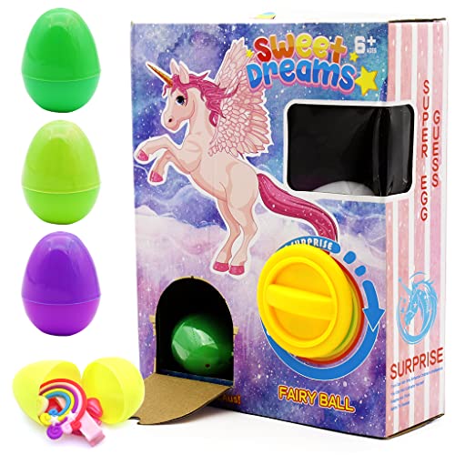 PATPAT® Unicorn Toys for Girls Unicorn Capsule toy Vending Machine with Toy Lipstick Toy Jewelry Surprise Egg Toy for Boys and Girls Claw Machine for Kids Birthday Playset for Toddlers Kids Party Game