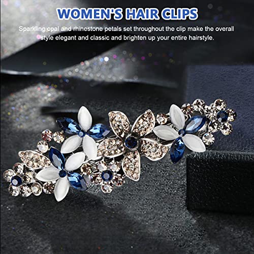 MAYCREATE® Hair Clip for Women Opal Rhinestone Hair Accessories for Stylish Barrettes Spring Clip French Hair Clip for Girls Gift