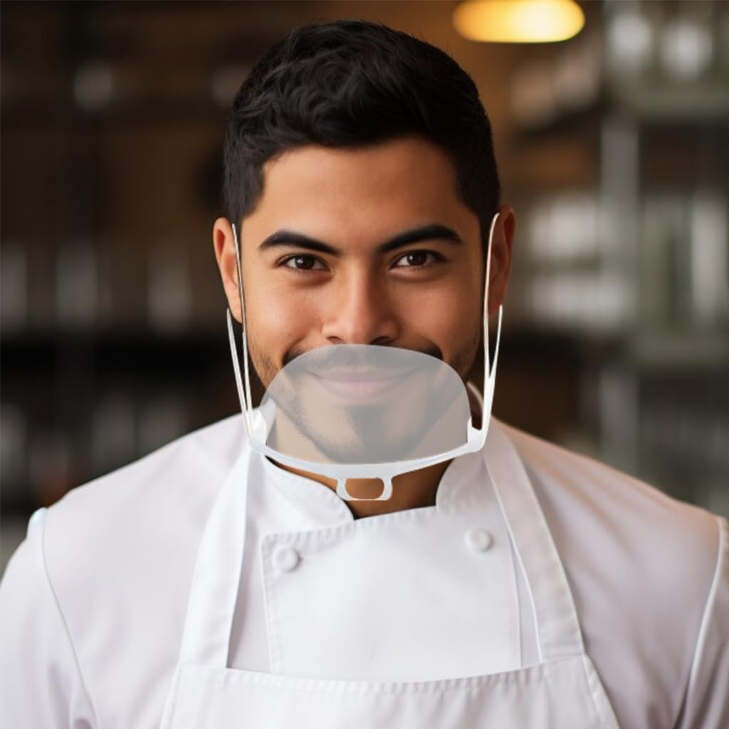 HASTHIP Transparent Face Shield for Events and Restaurants with Anti Fog Design | 10 Pieces Reusable Mask for Adults