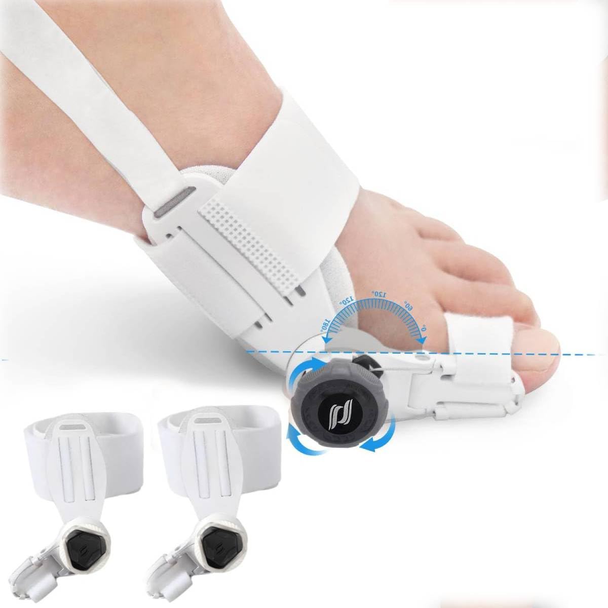 HANNEA Bunion Corrector for Toe Alignment and Pain Relief featuring Adjustable Knob | 2PCS