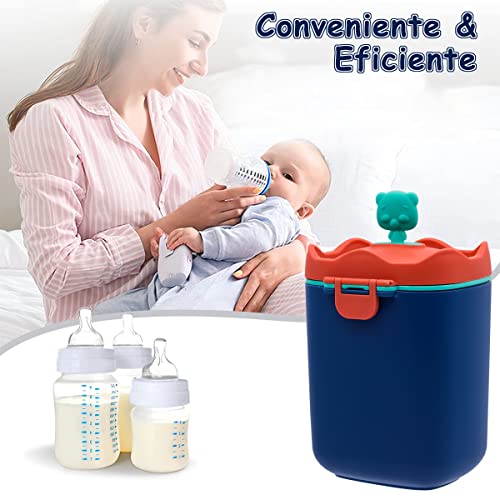SNOWIE SOFT® 430g Baby Formula Dispenser with Scoop and Leveller, Foodgrade PP Double Layer Anti-Leak Milk Powder Dispenser Container, Baby Snack Storage Container for Outdoor Travel Home, BPA Free 3 PCS
