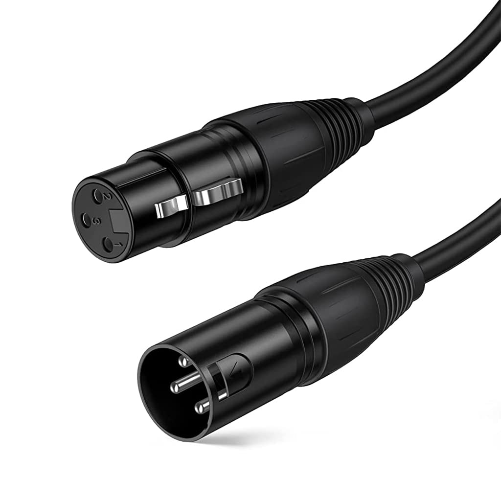 ZORBES XLR Cable, 6FT XLR Male to Female Cable XLR Microphone Cable, Metal Mic Compatible with Karaoke Machine/Speaker/Amp/Mixer for Karaoke Singing, Speech, Wedding, Stage and Outdoor Activity