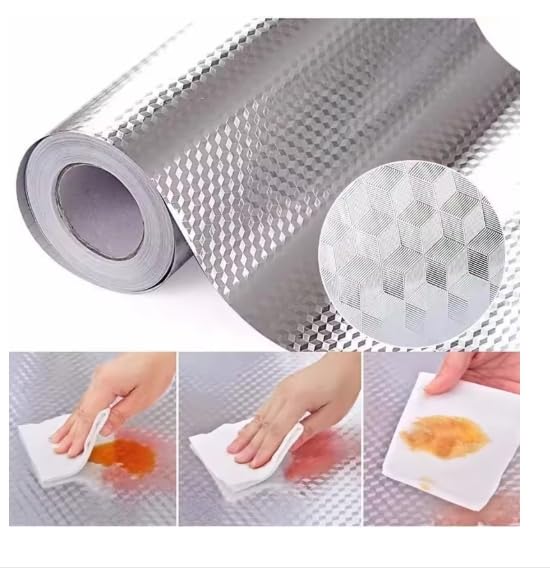 Supvox® Wall Paper for Kitchen Oil Proof - Kitchen Wallpaper Self Adhesive Wallpaper Kitchens Counter Top Sheet Waterproof Oil Proof Roll 40cm*3m