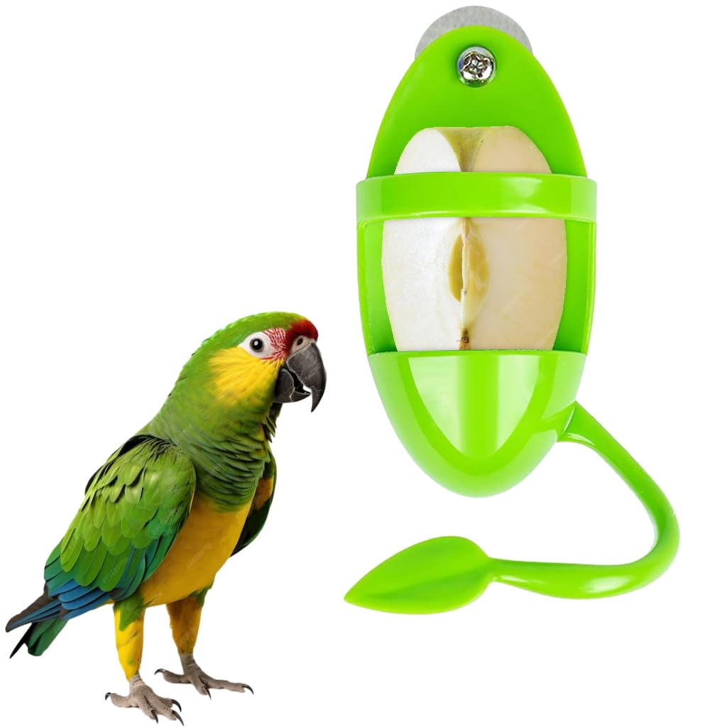 Qpets® Bird Feeder for Cage, Creative Plastic Small Bird Feeder Screw-Fixed Bird Feeder for Water and Dry Food, Inside/Outside Cage Bird Feeder for Cage Bird Feeder for Parakeet