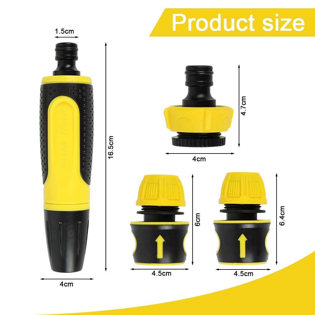 ZIBUYU garden shower and hose connection set for car and patio cleaning featuring 1/2 inch quick connect and ergonomic comfort handle