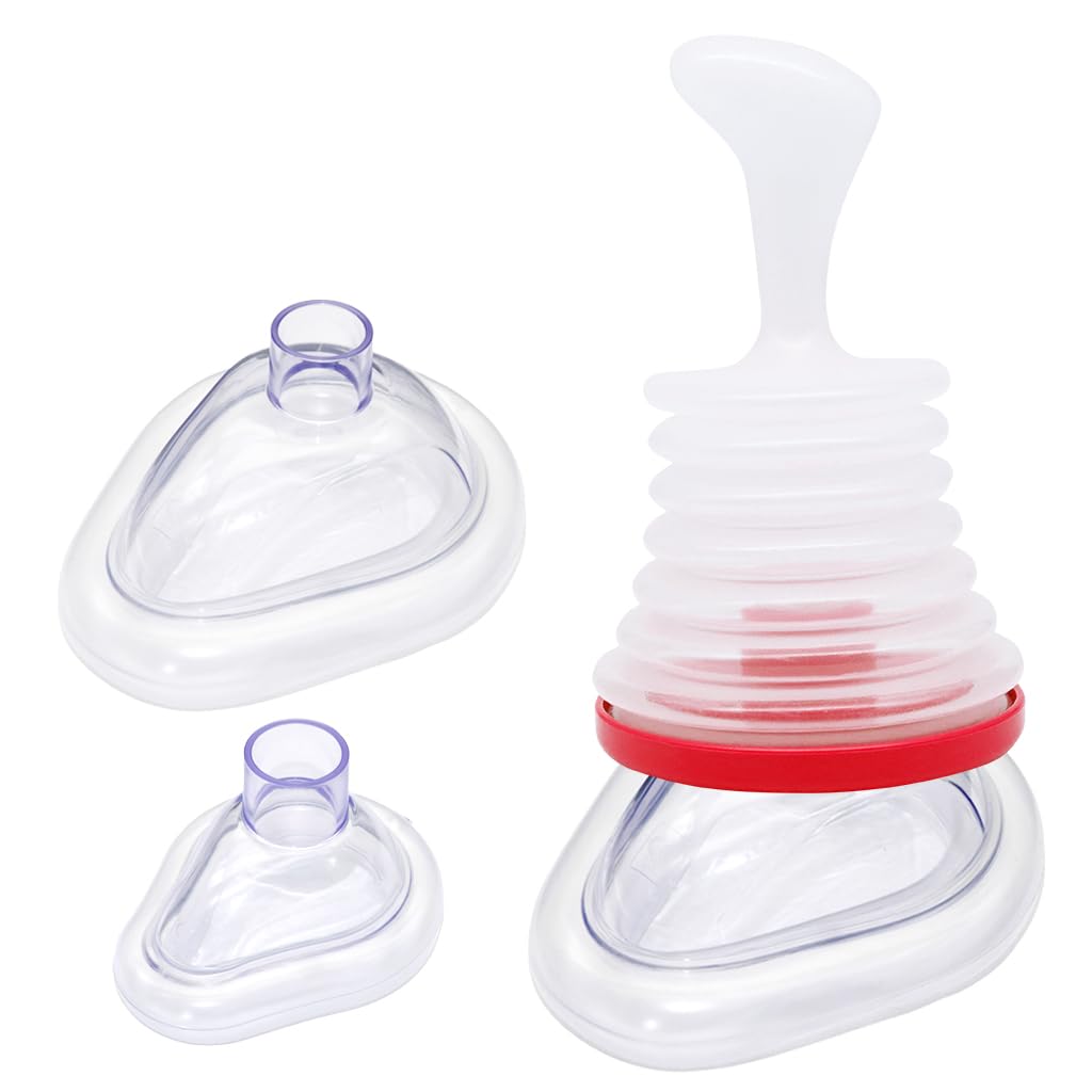 HANNEA Anti Choking Device for Home and Travel with Ergonomic Plunger and Dual Masks | Red