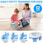 SNOWIE SOFT® Potty Seat for Kids 3-5 years, Portable Potty Seat for Kids Travel Baby Toilet Seat for Kids, Potty Training Seat Baby Potty Seat for 0 to 5 Years with Storage Bag & 20Pcs Trash Bag, Grey