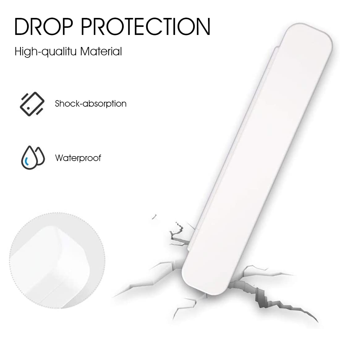 ZORBES Protective Pencil Case for Apple Pencil with Anti Slip Silicone Base and 190×19.5×33 mm Storage | ABS Shell for Secure Stylus Carrying