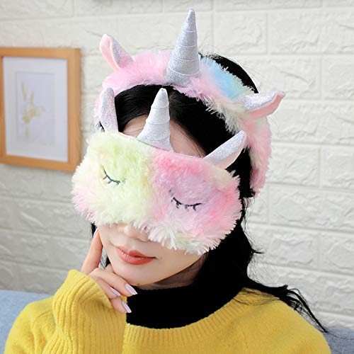 HASTHIP Unicorn Sleep Eye Mask for Travel and Nap with Adjustable Strap | Soft Polyester Fabric for Kids and Adults