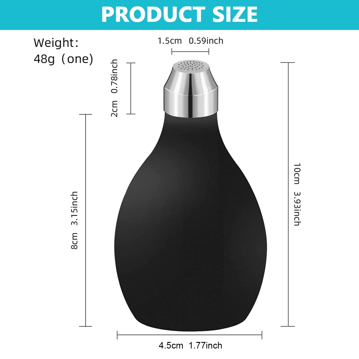 MAYCREATE Powder Spray Bottle for Hair Fibers with Silicone Air Pump 100ml | Refillable Styling Tool