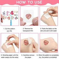 MAYCREATE® 10 Sheet Glittering Tattoo Sticker, Romantic Love Theme Sticker Waterproof Temporary Tattoos for Birthday Parties, Group Activities, Aesthetic Tattoo Sticker Tatto