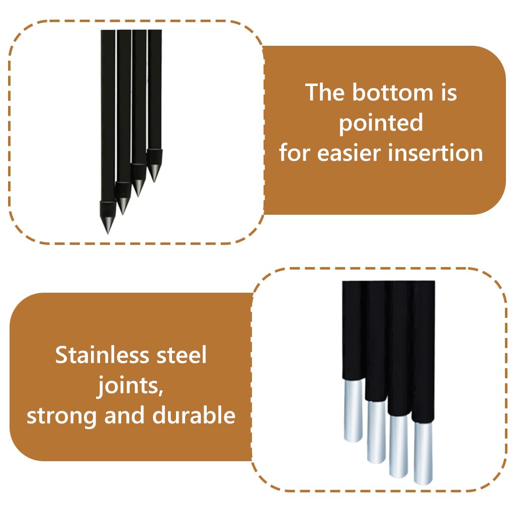 HASTHIP Metal Garden Trellis for Climbing Plants with Hollow Roof Design 95cm Height | Rust Proof Indoors and Outdoors