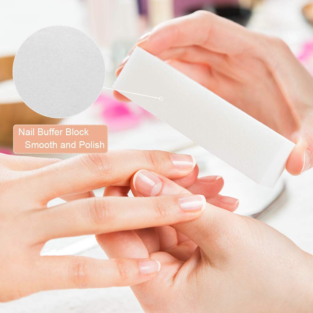 MAYCREATE Nail File Set for Home and Salon Use with 10PCS 100/180 Grit Double-Sided Emery Boards