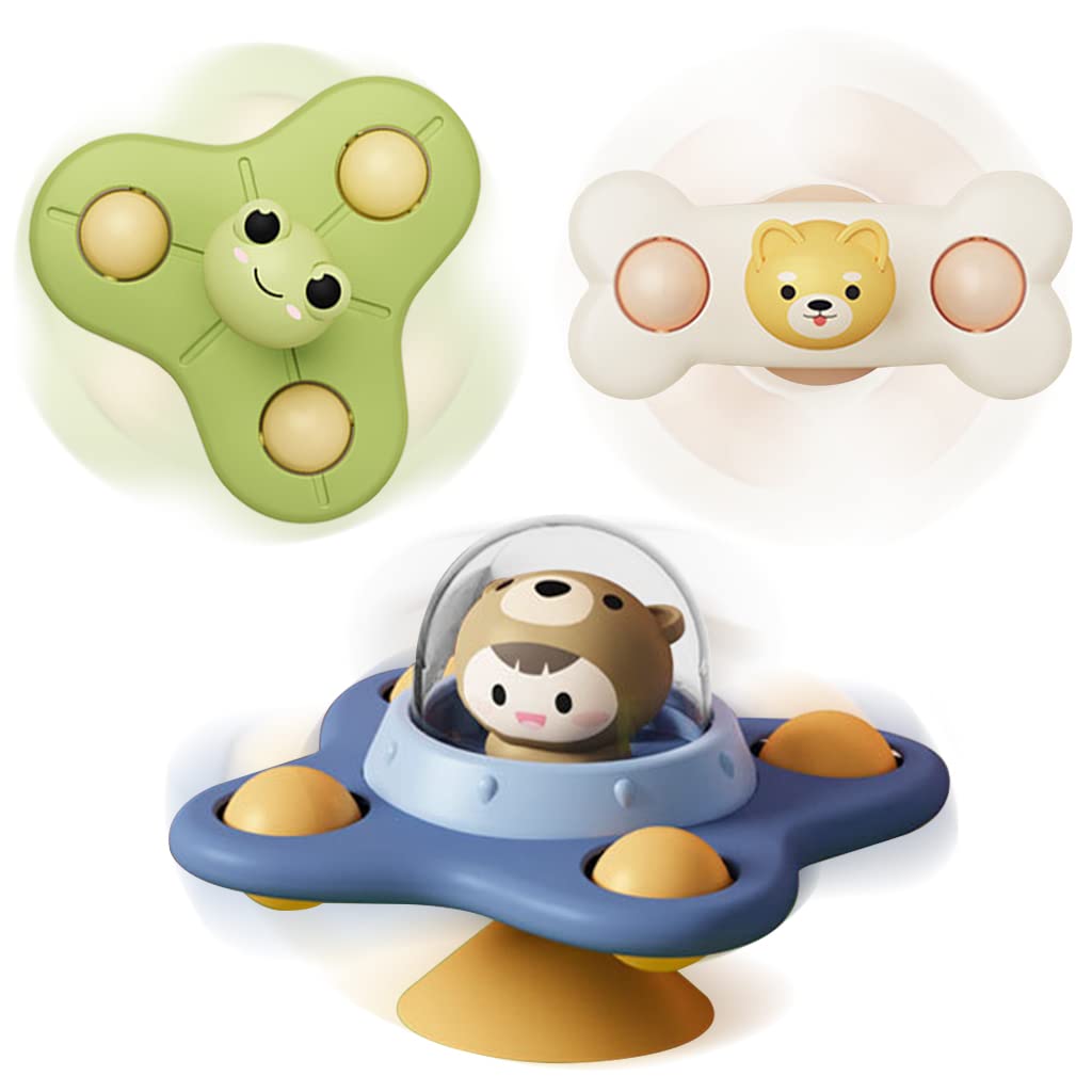 PATPAT® Baby Bath Toys 3 PCS Sensory Toys for Kids Newborn Toys for Baby High Chair Tray Bath Table Window Airplane Travel, Montessori Learning Toys & Gifts for Baby Toddlers Boys Girls 1-3 Years Old