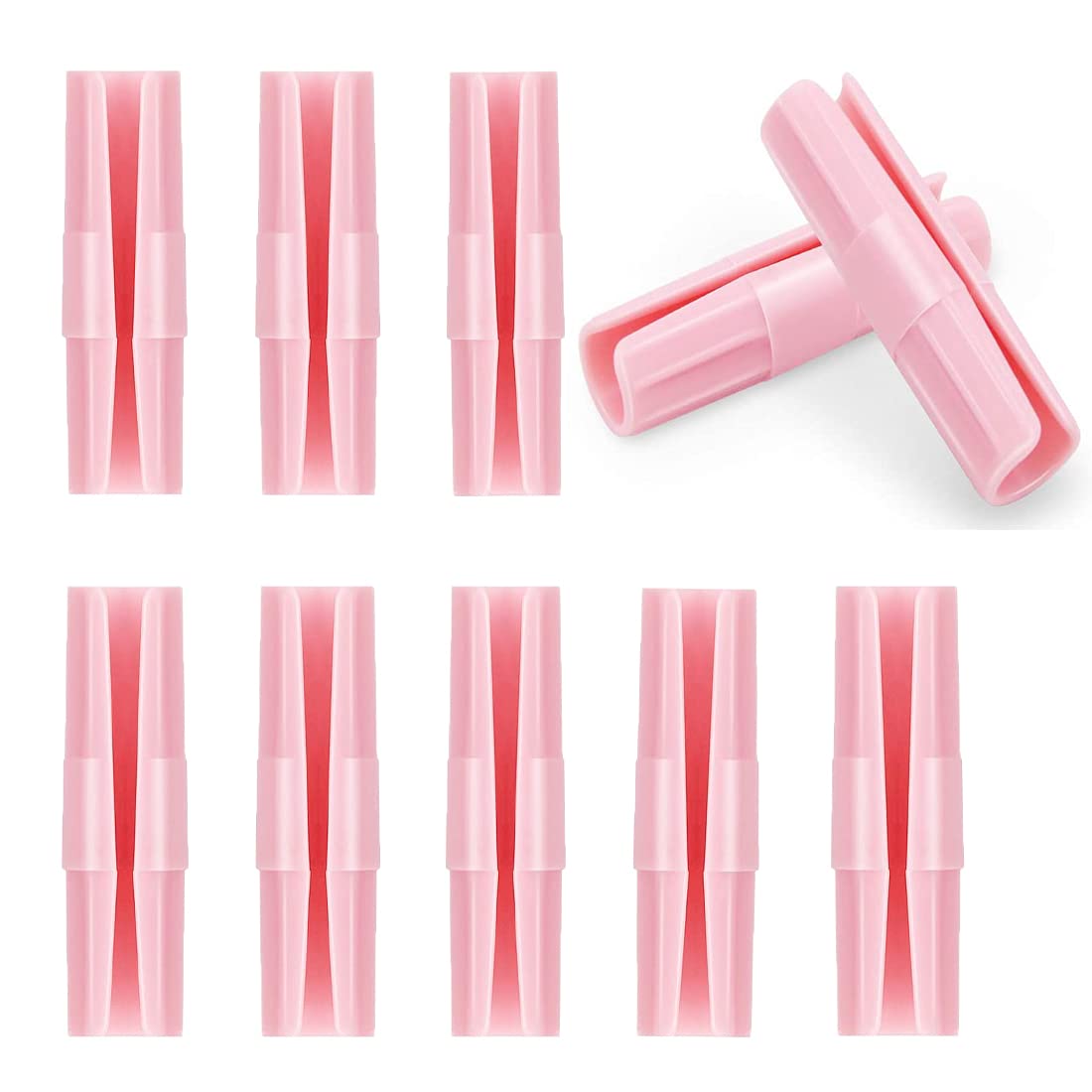 HASTHIP  Plastic 10pcs Sheet Clips Fastener Sheet Holders Keep The Bed Sheets Smooth and Tight Fit for Various Mattresses with Raised Edge (Pink)