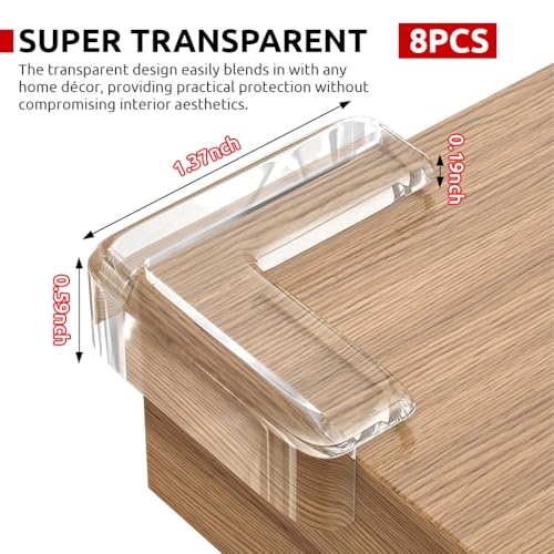 SNOWIE SOFT® 6.6ft Edge Banding 16PCS Corner Protectors Self-Adhesive Clear L-Shaped Table Trim Child Safety Cushioning Guards Cuttable Furniture Sharp