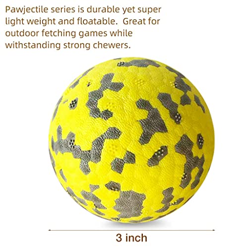 Qpets® 3 inch Durable Bouncy Dog Ball for Small Medium Big Dog, High Elasticity TPU Toys for Dogs, Lightweight+ High Bounce Interactive Dog Toys, Molar Chew Ball for Power Chewer