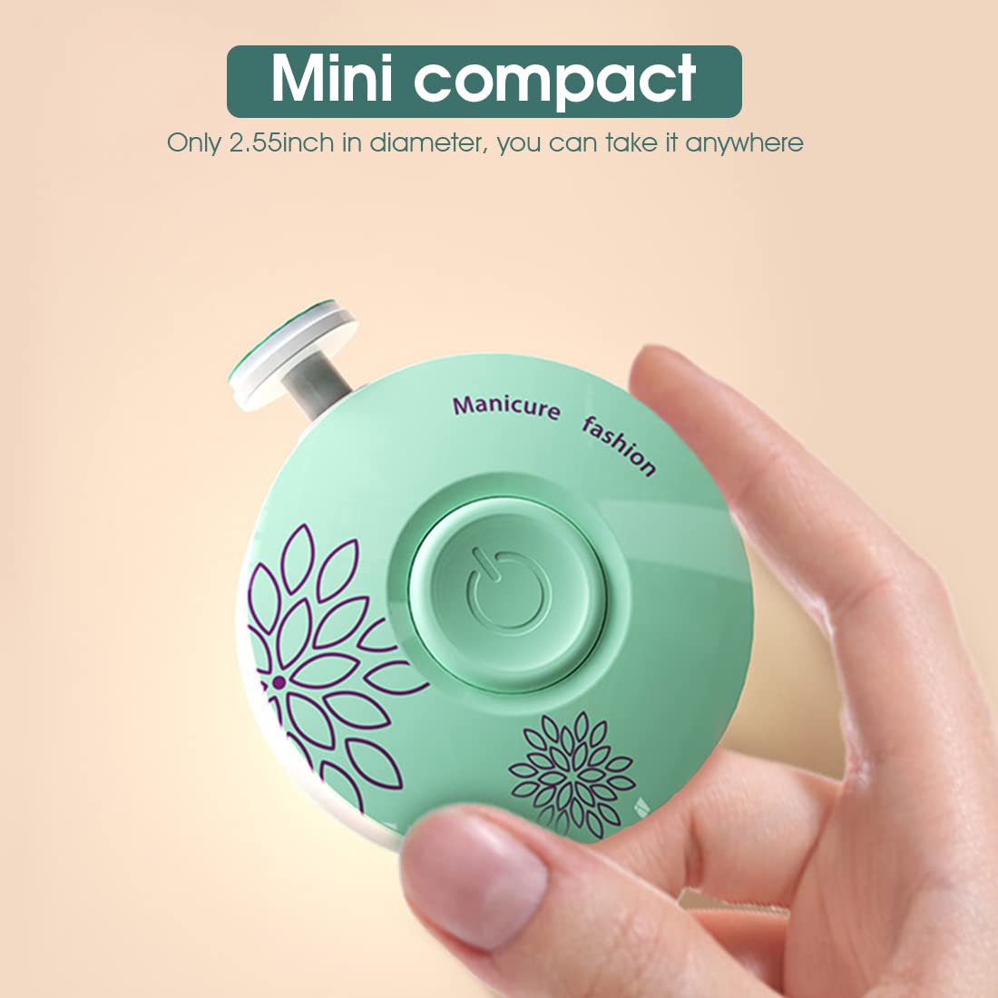 PALAY Baby Electric Nail Trimmer with 6 Grinding Bits for Safe Quiet Nail Care | Portable Kit