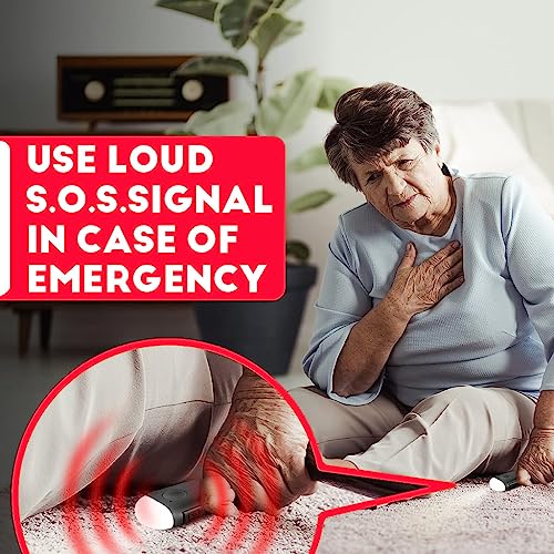 Supvox® Self Defence Gadgets Rechargeable Alarm Keychain 130 dB Loud Emergency Personal Siren Ring with LED Light SOS Safety Alert Device Chain for Women Kids Elderly Joggers Pink 2 PCS