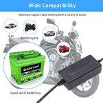 ZORBES® 2A Smart 3 Stage Muilt-Procteciton & Indicator 12V Battery Charger for Lead-Acid or ONLY SLA Batteries for Motorcycles Cars
