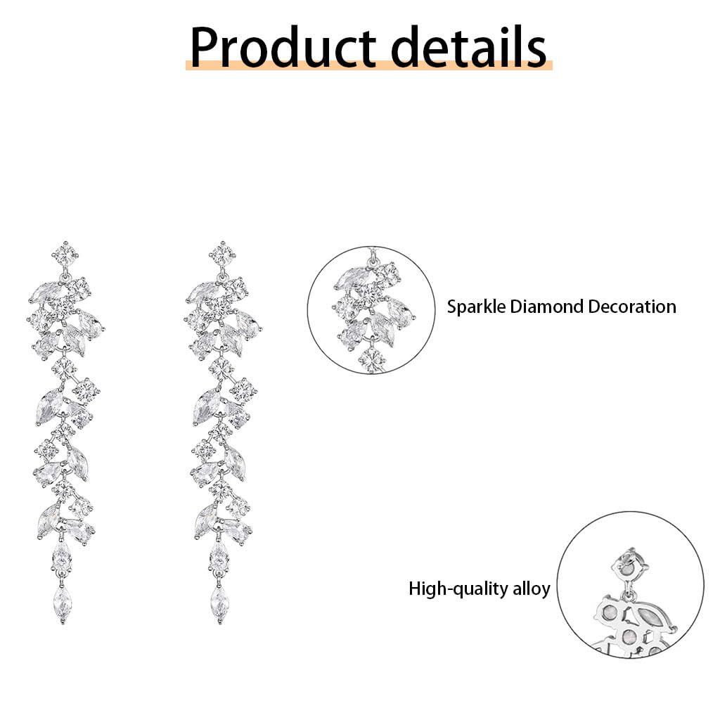 Zibuyu Tassel Drop Earrings for Women featuring Sparkling Rhinestones and Hypoallergenic Alloy | Elegant Dangle Jewelry for Parties and Weddings