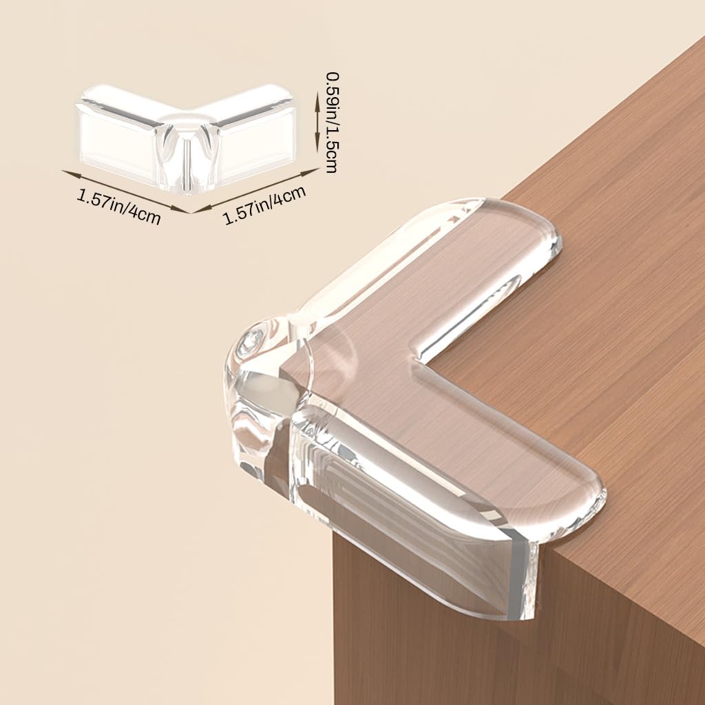 SNOWIE SOFT Corner Protector for Baby Safety with Self-Adhesive L Shape Clear PVC | 12Pcs