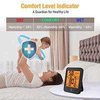 Supvox® Indoor Thermometer and Hygrometer Humidity Guage Accurate Temperature Monitor Meter with Stand LCD Digital Backlit Thermometer