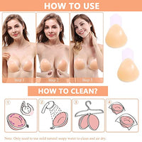 MAYCREATE® Nipple Cover Reusable for Women, Adhesive Bra Strapless Sticky Push Up Silicone Reusable Invisible Lifting Bra for Women with Nipple Covers, C/D Cups