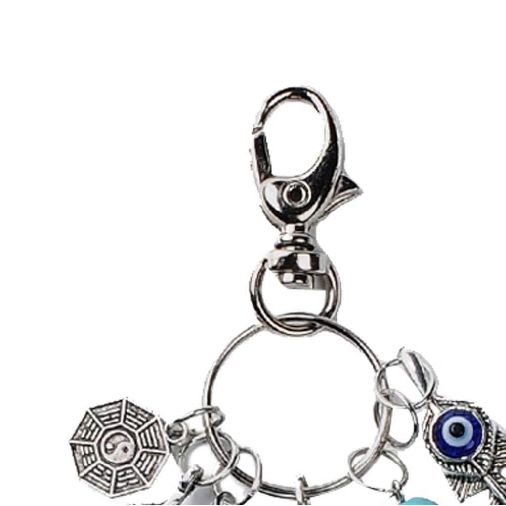 Supvox® MorningVale Dreamcatcher with Turquoise & Feather Charm Keyring