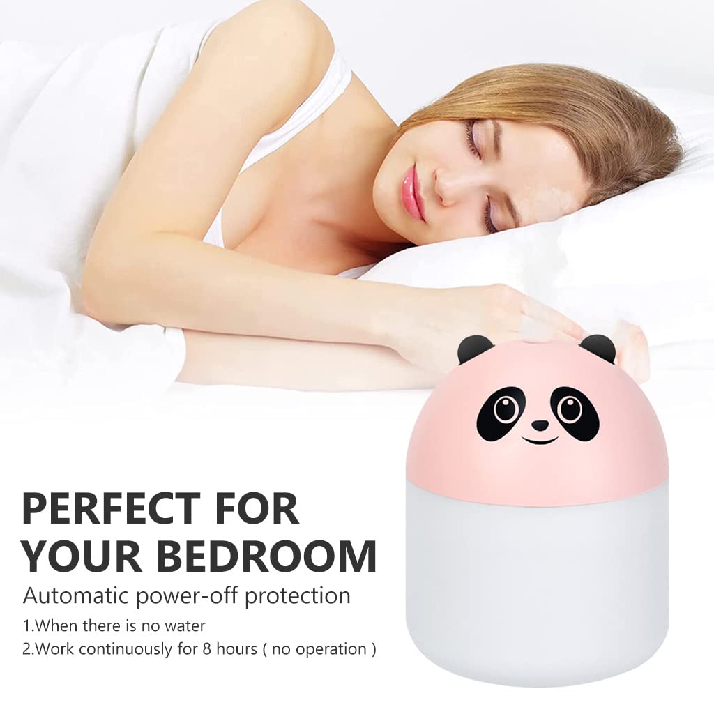 Supvox Humidifier for Bedroom and Office with 250ml Tank featuring 7 LED Lights | USB Quiet Cool Mist