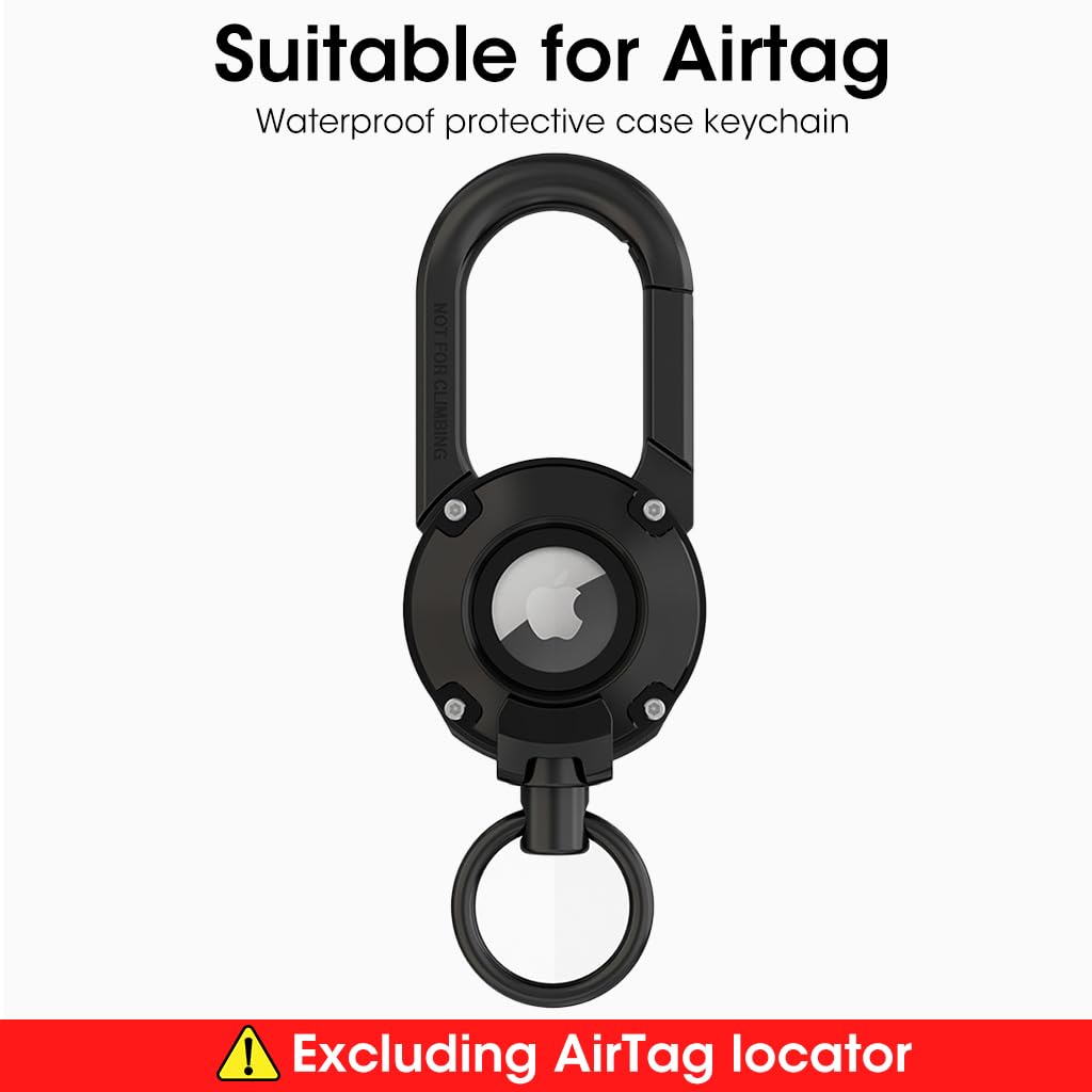 ZORBES® Case for AirTag Anti-Lost AirTag Case with Quick Connection Buckle and Ring for Attachment Portable AirTag Cover for Keychain, Bag, Backpack, Wallet, No AirTag