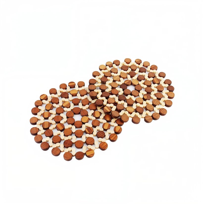 ZIBUYU Kitchen Bamboo Heat Insulation Pad for Hot Pots and Pans featuring Non Slip Design | Eco Friendly Countertop Protection