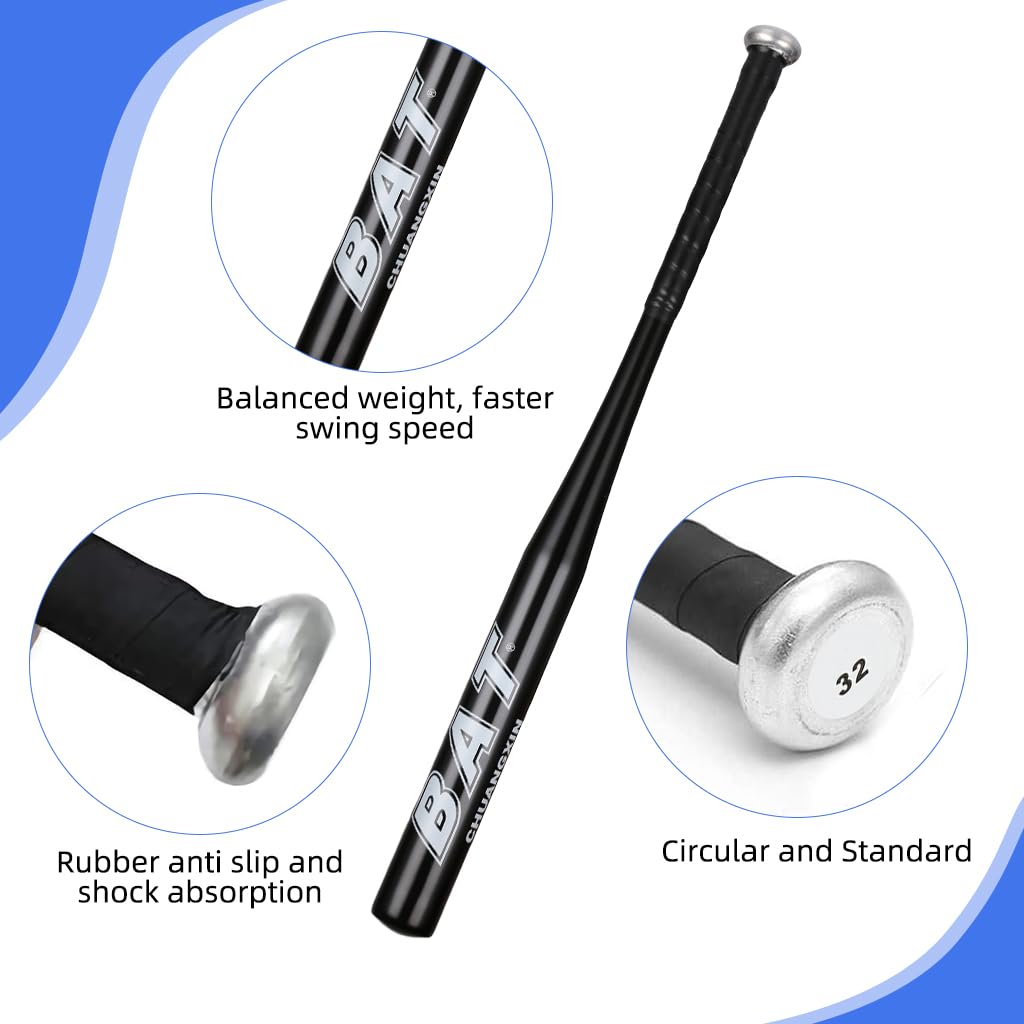 Optifit Baseball Bat for Training and Self Defense with 32 in 700 g Alloy Steel Core | Shock‑Absorbing Grip