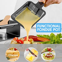 HASTHIP® Melting Pot for Cheese, Portable Cheese Melter Pan with Wooden Handle and Candles, Non-Sticky Cheese Melting Pot, Mini Kitchen Pot for Fun Camping, Melts in Under 4 Minutes, Great Gift