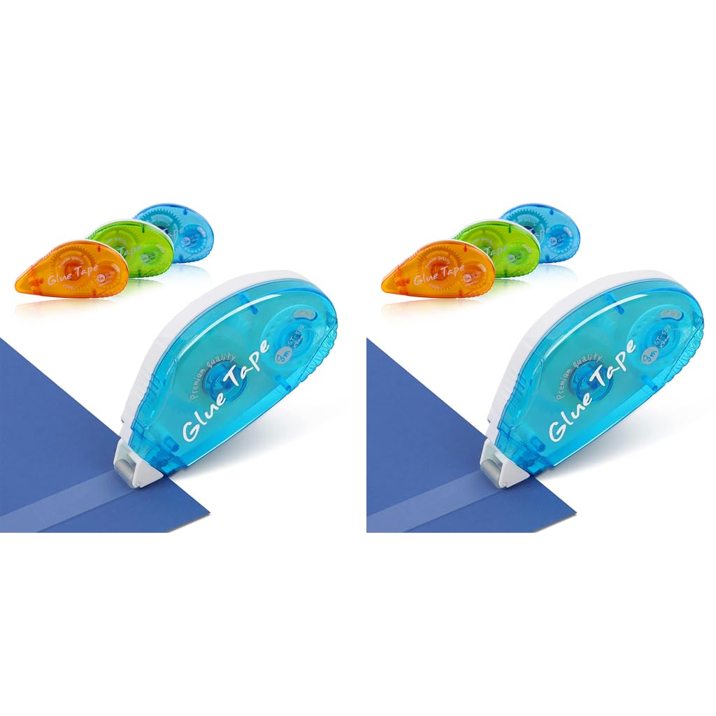 HASTHIP Adhesive Runner Roller Tapes for Scrapbooking DIY Crafts 3 Pack 8mm x 8m | Smooth Fast Application