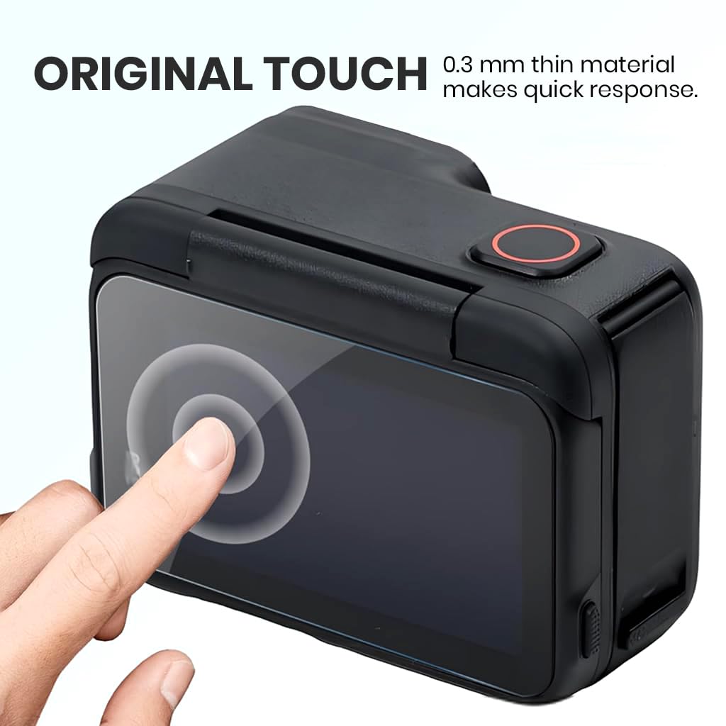 ZORBES Action Camera Screen Protectors for Insta360 Ace Pro 2 with 6PCS HD Anti‑glare Tempered Glass | Anti‑scratch Lens and Display Coverage