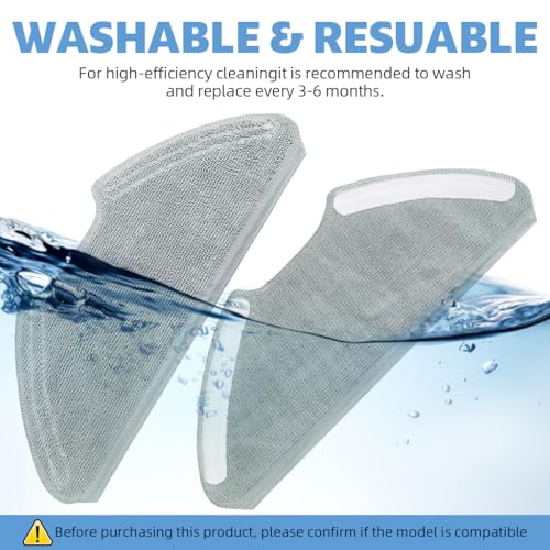 HASTHIP® Compatible with Mi Robot Vacuum Mop 2i 2 Pro Microfiber Mops Cloth Vacuum Cleaner for Mop-P Replacement for Wet and Dry Cleaning Pack of 4PCS