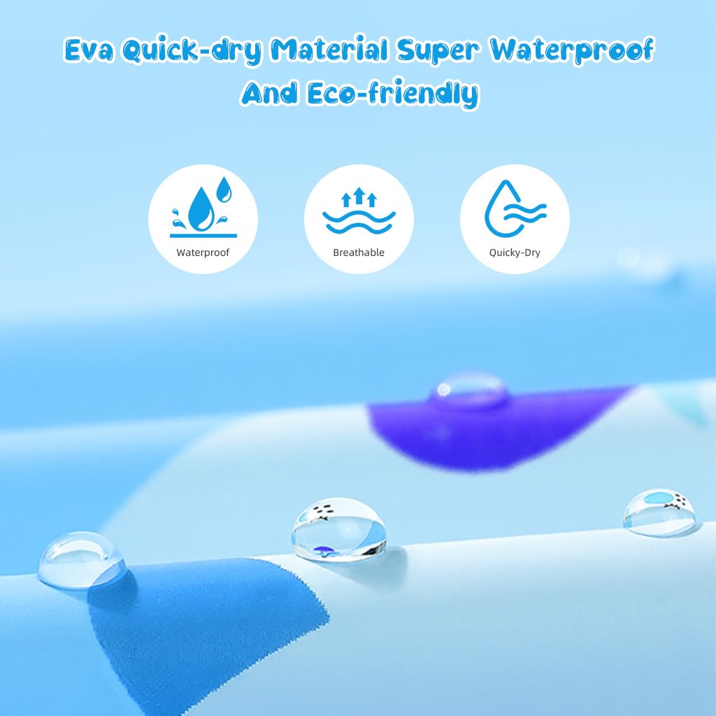 SNOWIE SOFT Hooded Full Length Raincoat for Kids 115–130cm with Wide Brim & EVA Cover | Unicorn and Dinosaur Print