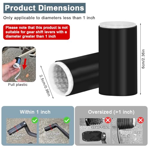 STHIRA® 2PCS Motorcycle Shifter Shoe Protector, Shrinkable Gear Shift Cover for Motorcycle Shoes, Para Motos Accessories for Men Women