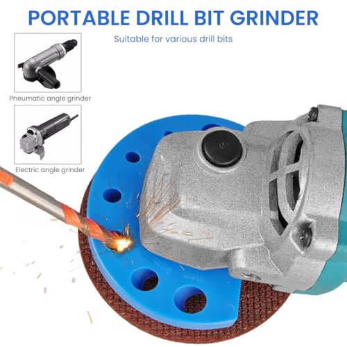 Serplex® Drill Bit Sharpener for Multi Sizing 4mm-11mm Twist Drill Bits Grinding Attachment Power Sharpeners Multi-Size Grinder for Giant Blade Angle Grinder 3 PCS