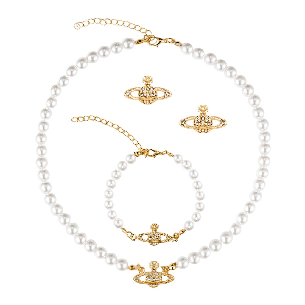 SANNIDHI Jewellery Set for Women featuring Crystal Butterfly and Pearl Design | 4PCS Gift Set