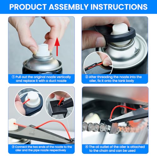STHIRA® Grease Spray Nozzle Attachment for Motorcycle Chain Bearings Applicator Accessories Extender for Bike Pivot Points 3PCS