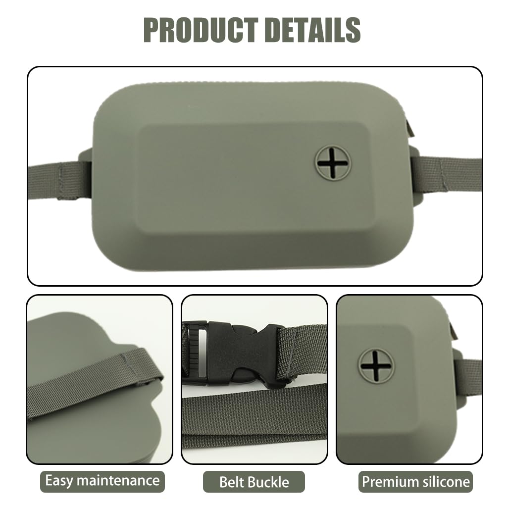 Qpets Silicone Dog Treats Pouch for Walking and Training featuring Waste Bag Holder | Food‑Grade Waterproof Waist Bag with Adjustable Belt